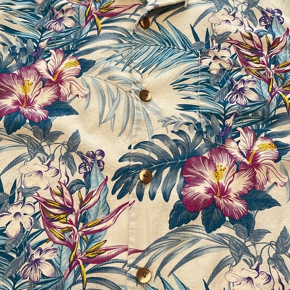 Tommy Bahama Tropical Hawaiian Silk Button Down Short sleeve Camp Shirt 2XL XXL - Picture 3 of 8